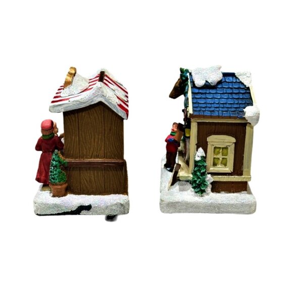 Clock Repair and Bakery Christmas Village Moments in Time 4" LED Lights *WORKS - Picture 7 of 13